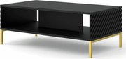 Ława kawowa glamour czarny mat + złote nóżki Z8-E30
