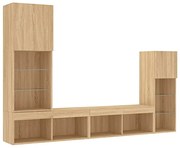 4-częściowy zestaw mebli w kolorze dębu sonoma K9-M06