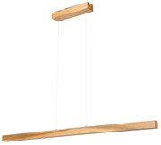 Lampa wisząca LED 115 cm z drewna jesionowego w stylu rustykalnym L115