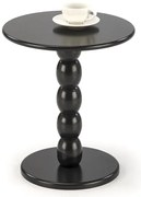 Czarna ława kawowa z okrągłym blatem L3-F04