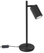 Lampa biurkowa KARBON czarna ryflowana SOLLUX  LIGHTING