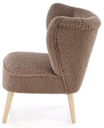 MOCCA fotel wypoczynkowy, c.brązowy SVEN TEDDY nowoczesny boho drewno