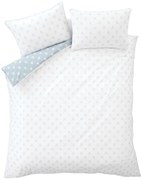 Biało-niebieska bawełniana pościel jednoosobowa 135x200 cm Esme Floral – Bianca