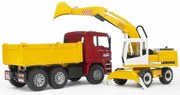 Ciężarówka Bruder MAN TGA z koparką Liebherr,1:16, 73 x 18,5 x 23 cm