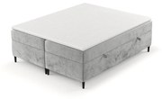 Szare łóżko boxspring ze schowkiem 180x200 cm Araya – Maison de Rêve