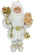 Figurka świąteczna Mikołaj Biało-złoty 40cm