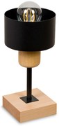 Lampka nocna stołowa DTI-SC10x10BU buk czarna 1xE27