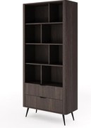 Regał biblioteczny, dąb Dunin w połączeniu z czernią, 88,2 x 193,8 x 38 cm