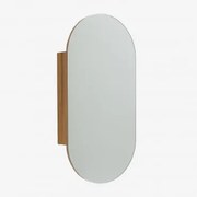 Owalna Szafka Ścienna 90x45 Cm Do Łazienki Z Lustrem Abner Normal - Sklum