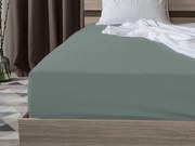 PrzytulneMieszkanie.pl Prześcieradło jersey szarozielone 180 x 200 cm