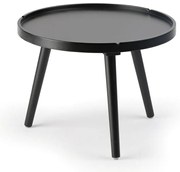 Stolik pomocniczy z MDF, średnica 50 cm, czarny