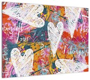 Obraz - Serce na abstrakcyjnym tle (70x50 cm)