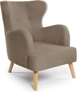 Beżowy fotel typu uszak Noemye – Bonami Selection