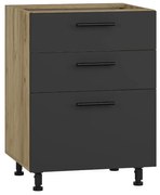 Szafka kuchenna stojąca 60 VENTO D3S-60/82 antracyt HALMAR