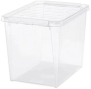 SmartStore Pojemnik z białymi zatrzaskami Classic,25 l, 25 l
