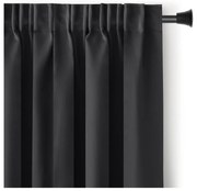 Czarna zasłona częściowo zaciemniająca (dimout) 140x245 cm Kierra – Restilo