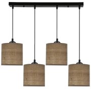 Orzechowa lampa wisząca z czterema kloszami V177 C5-L39