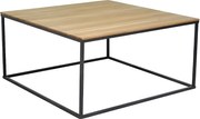 Stolik kawowy - drewno i metal - brązowy i czarny - KERINA