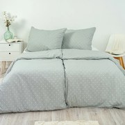 Stanex Pościel bawełniana Szara kropka, 140 x 200 cm, 70 x 90 cm