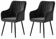 Zestaw krzeseł do jadalni Nova Black and Black, 2 szt.