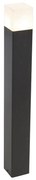 Stojąca lampa zewnętrzna czarna z opalizującym białym kloszem 70 cm - Denmark