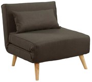 Fotel rozkładany POSIO z tkaniny - Taupe