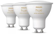 Inteligentne żarówki zestaw 3 szt. LED z gwintem GU10, 4 W White ambiance – Philips Hue