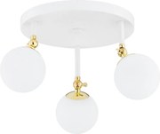 Argon 1434 - Przysufitowy żyrandol łazienkowy LATINA 3xE14/7W/230V IP44 biały/złoty