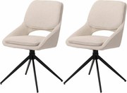 Krzesło do jadalni MCW-N73 (zestaw 2 szt.),  kremowe