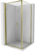 Mexen Exo kabina prysznicowa składana 110 x 110 cm, transparent, złota - 816-110-110-50-00