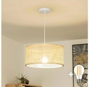 Brilagi - LED żyrandol na lince CERIA BOHO 1xE27/40W/230V śr. 40 cm z bambusa