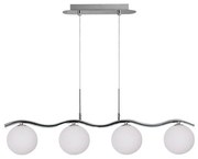Lampa wisząca w kolorze srebra ze szklanym kloszem 12x79 cm Ramon – Candellux Lighting