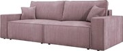 Kanapa KASJO Lewostronny Sofo-Narożnik z funkcją spania i poduszkami, 2x pojemnik POSO 027 Różowy DOMOHOME