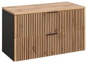 Szafka pod umywalkę nablatową XILO BLACK WOTAN 82 100cm czarna/dąb COMAD