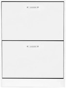 Biała Wąska Dwudrzwiowa Szafka Na Buty Do Przedpokoju P6-H25