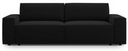 Czarna rozkładana sofa z materiału bouclé 247 cm Jodie – Micadoni Home