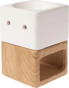 Ceramiczna lampa aromatyczna Alba brązowy, 8,5 x 12 x 8,5 cm