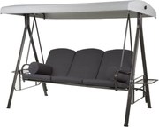 SALERNO Huśtawka ogrodowa, metalowa, szara