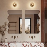 Lustro dekoracyjne oszlifowane bez podświetlenia WAVE | Różne rozmiary | Różne kolory : Kolor tafli szkła - Srebrny, Rozmiar - 50 x 100 cm