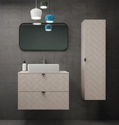 Zestaw kaszmirowa szafka pod umywalkę ze słupkiem do łazienki R9-T55