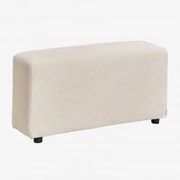 Lewy Podłokietnik Niski ↑55 Cm Do Sofy Modułowej Bruna Sztruksu Beżowy Len - Sklum