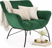 Zielony kubełkowy fotel wypoczynkowy P2-F12