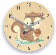 Zegar ścienny cichy do pokoju dziecięcego drewniany nowoczesny dekoracyjny