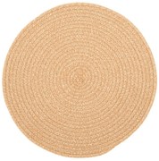 Naturalna mata stołowa z domieszką bawełny Tiseco Home Studio, ø 38 cm