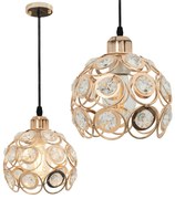 LAMPA WISZĄCA SUFITOWA KRYSZTAŁOWAA APP208-1C Złota