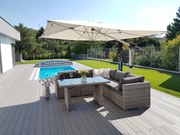 Rattanowy zestaw jadalniany zmienny SEVILLA dla 5 osób (szary)