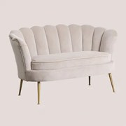 Sofa Dwuosobowa Tapicerowana Morla Pszenica Brązowa - Sklum