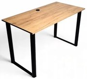 Industrialne biurko do pracy 120x60 dąb craft złoty R9-M60