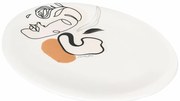 Ceramiczny talerz do serwowania VDE Tivoli 1996 Face to Grey, 38 x 27,5 cm