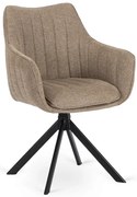 Obrotowe beżowe krzesło tapicerowane G2-E52